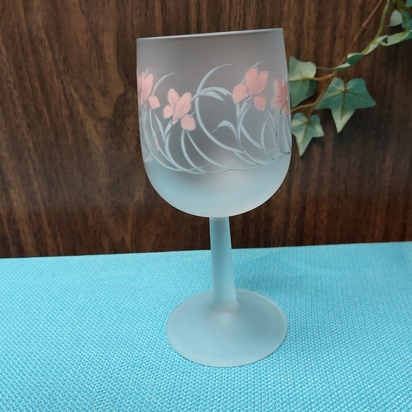 🕰 Cerve Frosted Glass Bottles w/ Stoppers & 4 Drinking Glasses, Italy - Picture 2 of 9